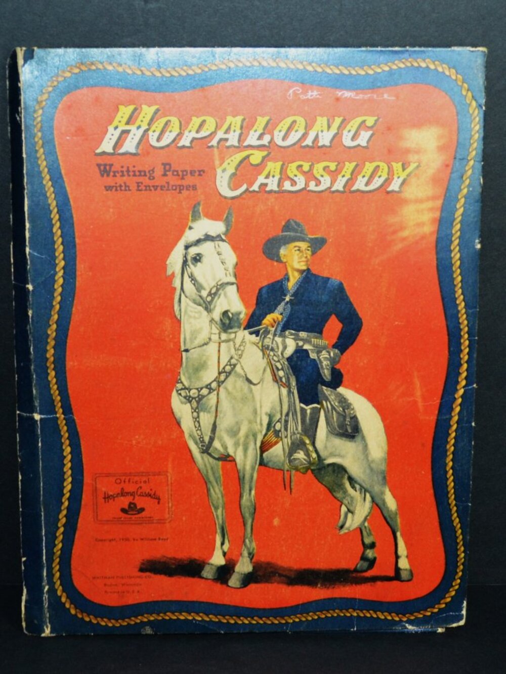 Vintage 1950s Whitman Publishing Hopalong Cassidy Papers Folder Stationary